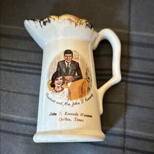 Vintage 60s President & Mrs John F Kennedy Creamer Pitcher